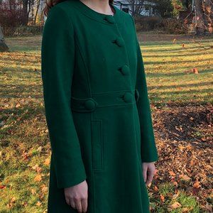 Banana Republic Emerald Green Wool Blend Coat